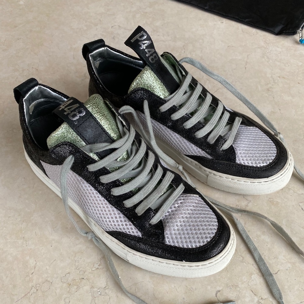 P448 Sneakers - Black, White, and Green